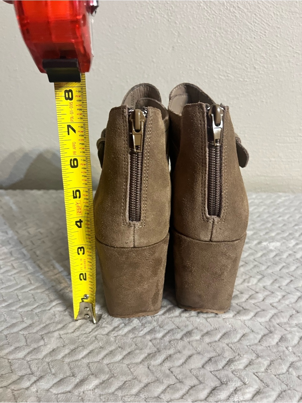 Volatile Taupe Suede Wedge Clog with Buckle - Picture 3 of 5